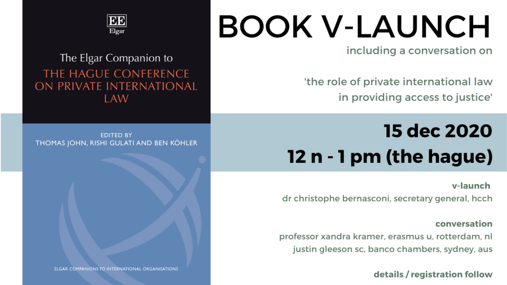 Book V-Launch: Elgar Companion to the HCCH – Conflict of Laws